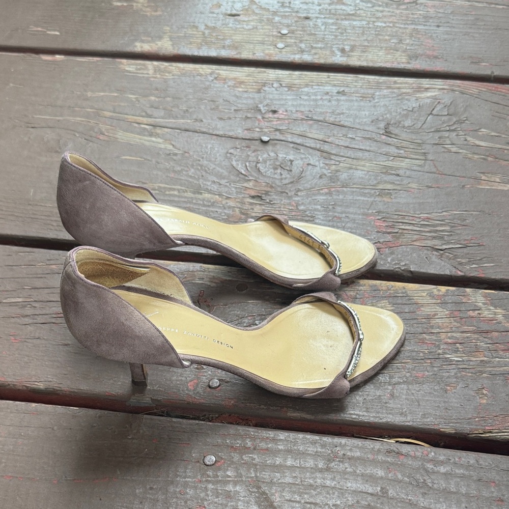Elegant Taupe Suede Women's Heels